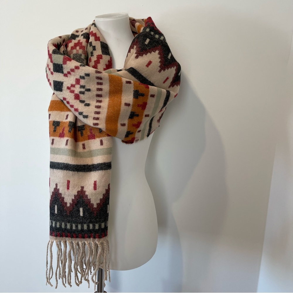 Multicolored scarf. Oversized, warm, soft. New, never warn.